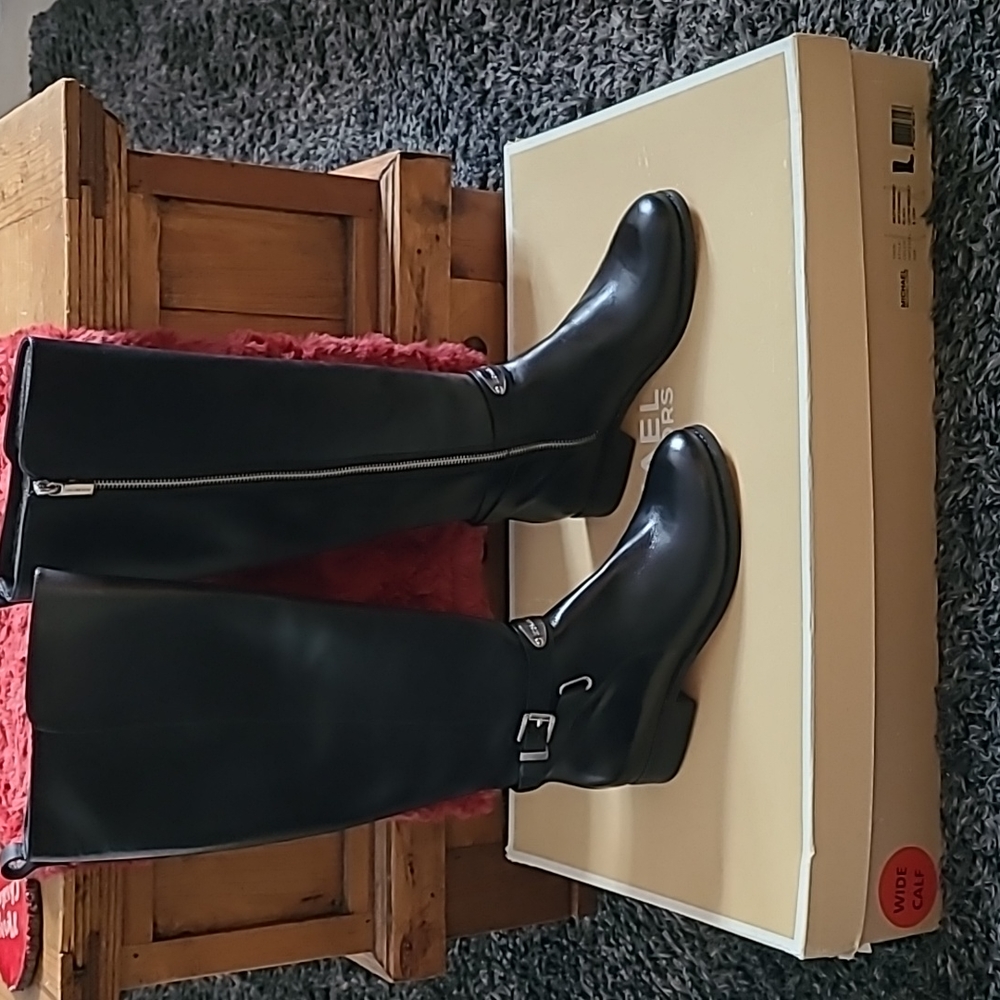 NIB Michael Kors Arley Riding Boot 6.5 wide calf